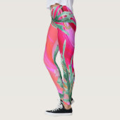 abstract roze flordebuiskussen leggings (Links)
