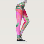 abstract roze flordebuiskussen leggings (Rechts)