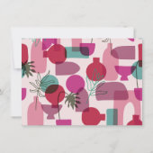 Abstract | Roze Foto Afstudeeraankondiging Kaart (Achterkant)