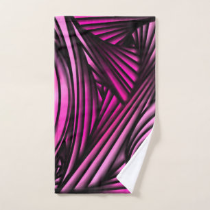 Abstract roze gedraaid bad handdoek