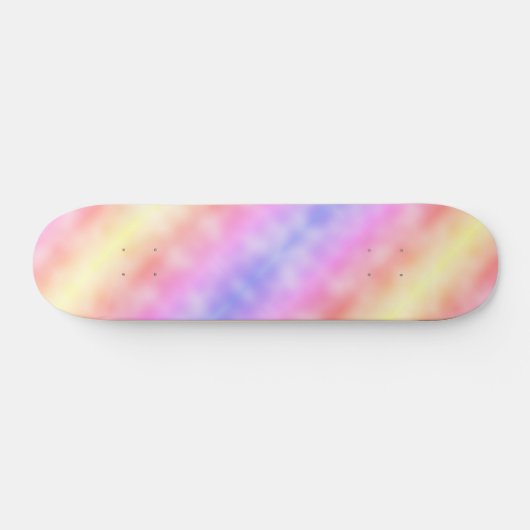 Abstract Roze Geel en Paars Persoonlijk Skateboard (Horizontaal)