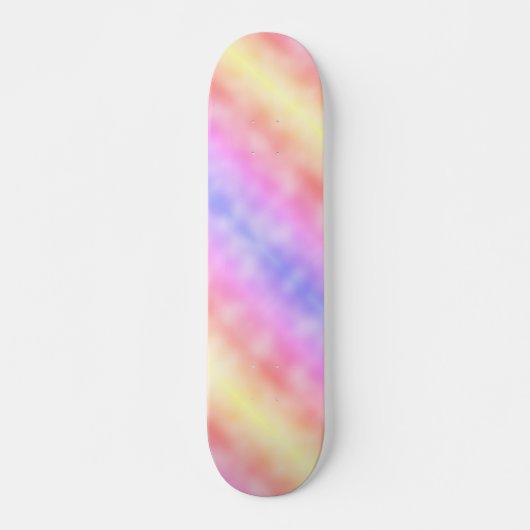 Abstract Roze Geel en Paars Persoonlijk Skateboard (Voorkant)