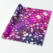 Abstract roze geodepatroon cadeaupapier (Uitgerold)