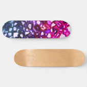 Abstract roze geodepatroon persoonlijk skateboard (Horizontaal)
