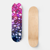 Abstract roze geodepatroon persoonlijk skateboard (Voorkant)