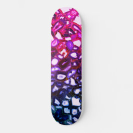 Abstract roze geodepatroon persoonlijk skateboard