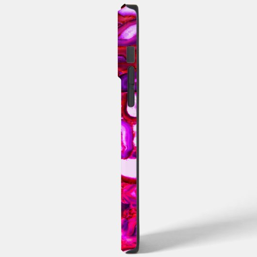 Abstract roze geodepatroon, roze agates Case-Mate iPhone case (Achterkant / Links)