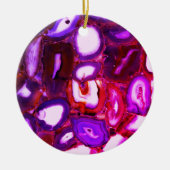 Abstract roze geodepatroon, roze agates keramisch ornament (Voorkant)
