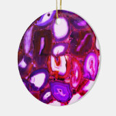 Abstract roze geodepatroon, roze agates keramisch ornament (Links)