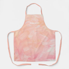 Abstract roze geverfd. Elegante penseelstreek Schort