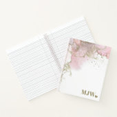 Abstract Roze & Gold Modern Monogram Notitieboek (Binnen)
