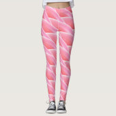 Abstract roze golfpatroon leggings (Voorkant)