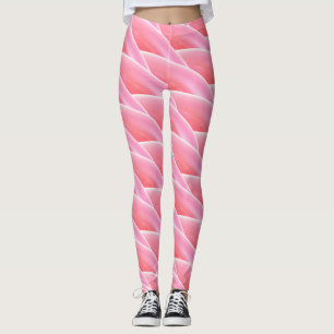 Abstract roze golfpatroon leggings