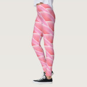 Abstract roze golfpatroon leggings (Links)