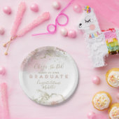 Abstract Roze & Goud Afstuderen Party Papier Bord (Feest)