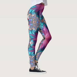 Abstract Roze Goud Grijs Aqua Running Jogging Leggings