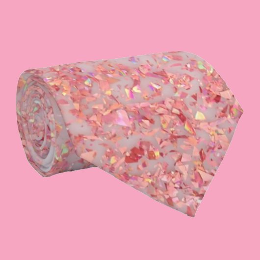 Abstract Roze Goud Roze Glitter Kleurrijk Formeel Stropdas