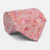 Abstract Roze Goud Roze Glitters Kleurrijk Formeel Stropdas (Opgerold)