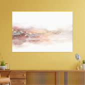Abstract Roze Gouden Landschap Modern Minimalistis Canvas Afdruk (Insitu (Woonkamer))