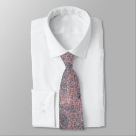 Abstract Roze Grijs Webby Tie Dye Stropdas