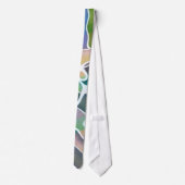 Abstract roze, groen, blauw en wit stropdas (Achterkant)