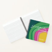 Abstract Roze Groen Waterverf Dankbaarheid Journaa Notitieboek (Binnen)
