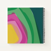 Abstract Roze Groen Waterverf Dankbaarheid Journaa Notitieboek (Achterkant)