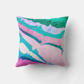 Abstract Roze Groene Pastel Gepersonaliseerd Moder Kussen (Achterkant)