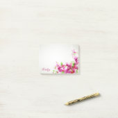 Abstract Roze Hibiscus 4x3 Post-it® Notes (Op bureau)