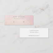 Abstract roze holografisch achterscherm mini visitekaartje (Voorkant / Achterkant)