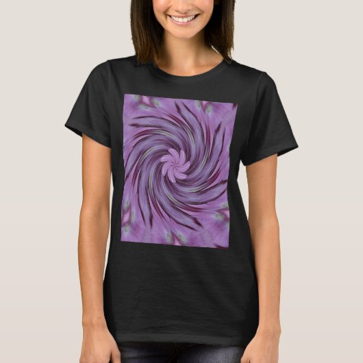 Abstract Roze Hydrangea Floral Patroon T-shirt (Voorkant)