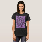 Abstract Roze Hydrangea Floral Patroon T-shirt (Voorkant volledig)