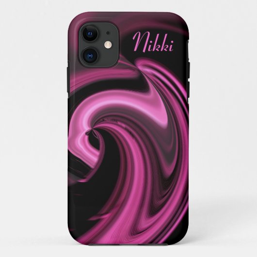 Abstract Roze iPhone 5 hoesje *Personalize* (Achterkant)