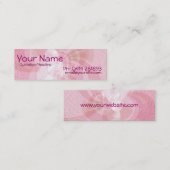 Abstract_roze kaart met profiel mini visitekaartje (Voorkant / Achterkant)