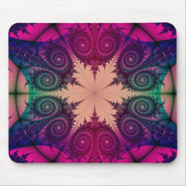 Abstract Roze Kaleidoscoop Fractal design Muismat