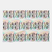 Abstract roze kleurenpatroon bevestigen theedoek (Horizontaal)