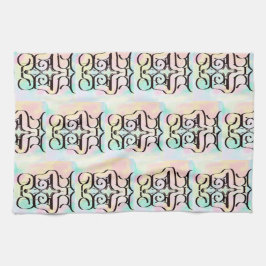 Abstract roze kleurenpatroon bevestigen theedoek