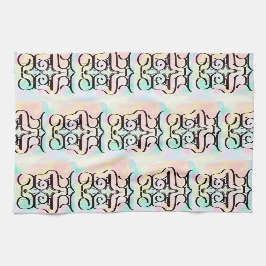 Abstract roze kleurenpatroon bevestigen theedoek (Horizontaal)