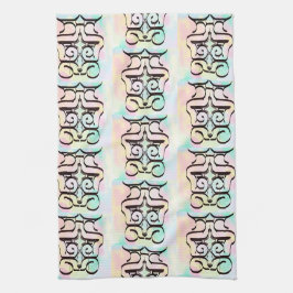 Abstract roze kleurenpatroon bevestigen theedoek