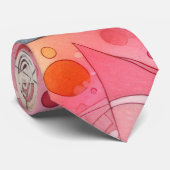 Abstract Roze Kleurrijk Geometrisch Ontwerp Stropdas (Opgerold)