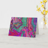 Abstract roze kleurrijke Modern Blank Kaart (Gele Bloem)