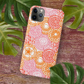 Abstract roze koraal rood Oranje flessenkunstpatro Case-Mate iPhone Case