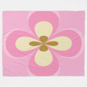 Abstract Roze Kunst Fleece Deken (Voorkant (Horizontaal))