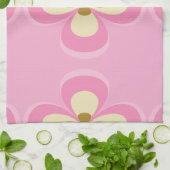 Abstract Roze Kunst Theedoek (Gevouwen)
