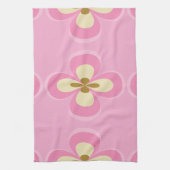 Abstract Roze Kunst Theedoek (Verticaal)
