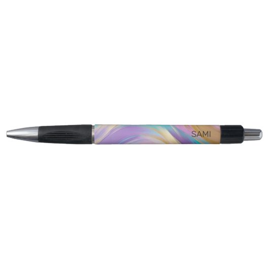 Abstract Roze Lila Turquoise Gold Pen (Voorkant)