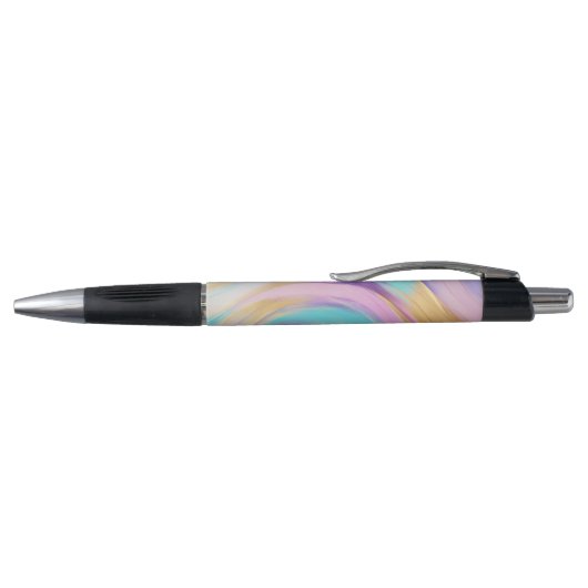 Abstract Roze Lila Turquoise Gold Pen (Bovenkant)
