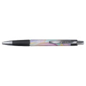 Abstract Roze Lila Turquoise Gold Pen (Achterkant)