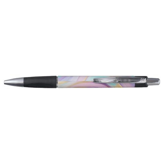 Abstract Roze Lila Turquoise Gold Pen (Achterkant)