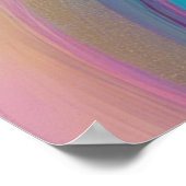 Abstract Roze Lila Turquoise Gold Poster (Hoek)